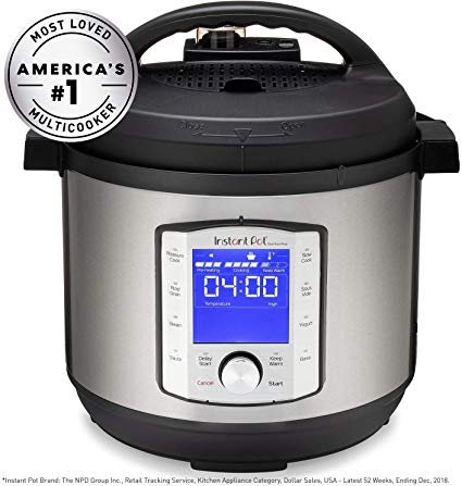 Instant Pot Duo Evo Plus 8Qt Electric Pressure Cooker, 8-Qt, Stainless Steel/Black