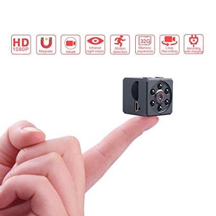 JDIBEST Mini Spy Hidden Camera,1080P Portable Mini HD Nanny Cam with Night Vision and Motion Detective,Perfect Indoor Covert Security Camera for Home and Office