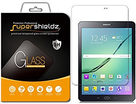 Samsung Galaxy Tab S2 9.7 Tempered Glass Screen Protector, Supershieldz Anti-Scratch, Anti-Fingerprint, Bubble Free, Lifetime Replacement Warranty