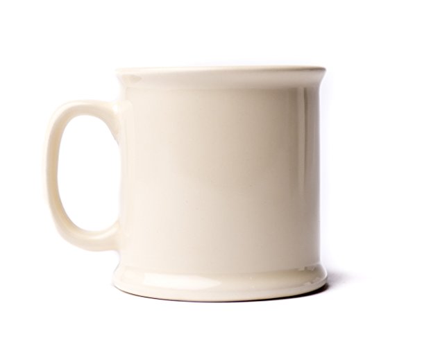 American Mug Pottery 14 oz. Ceramic Coffee Mug, Pack of 2, Made in USA, Ivory