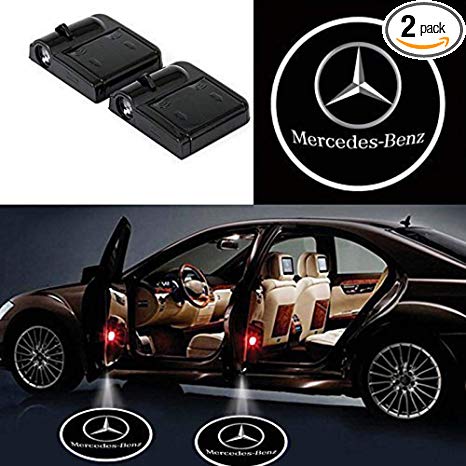 2 Pcs Wireless Car Door Led Welcome Laser Projector Logo Light Ghost Shadow Light Lamp Logos For Mercedes benz