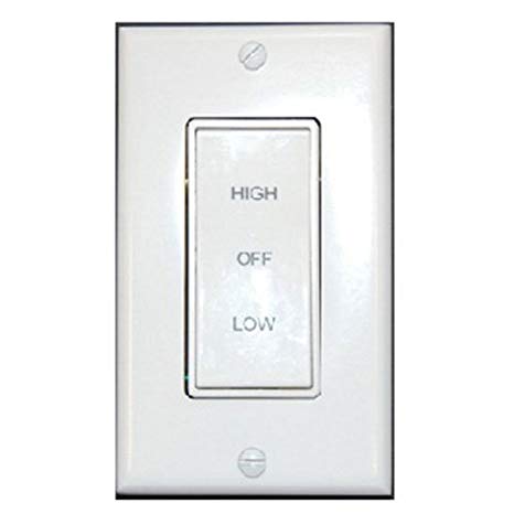 Air Vent 58030 2SPD Wall Switch 1-(Pack) White