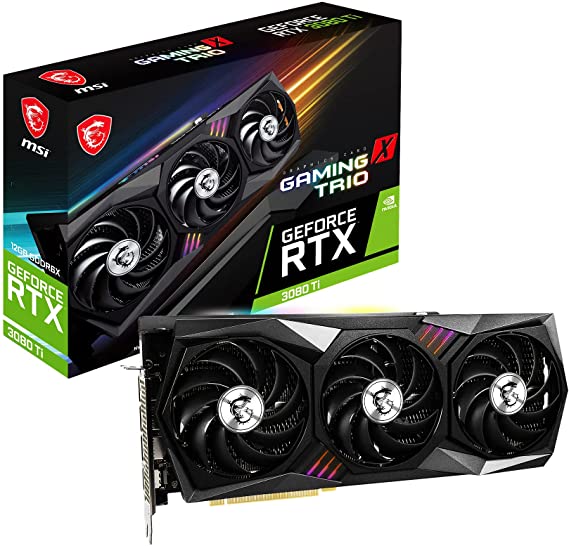 MSI GeForce RTX 3080 Ti GAMING X TRIO 12G Gaming Graphics Card - RTX 3080, TriFrozr Fan, 12GB GDDR6X, 384 bit, PCI Express Gen 4, DisplayPort v1.4a, HDMI 2.1, Frozr, 4K