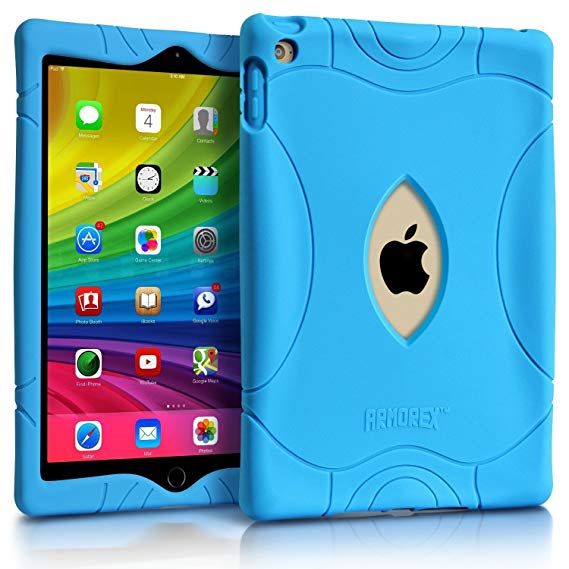 iPad Mini 2 3 Case, Armera Heavy Duty Extra Corner Shockproof Silicone Protection Anti Slip Kids Safe Case Cover For Apple iPad Mini