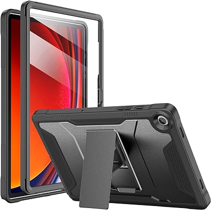 Soke Case for Samsung Galaxy Tab A9 Plus 2023, with Built-in Screen Protector and Kickstand, Rugged Full Body Protective Cover for Galaxy Tab A9  11 Inch Tablet [SM-X210/X216/X218],Black