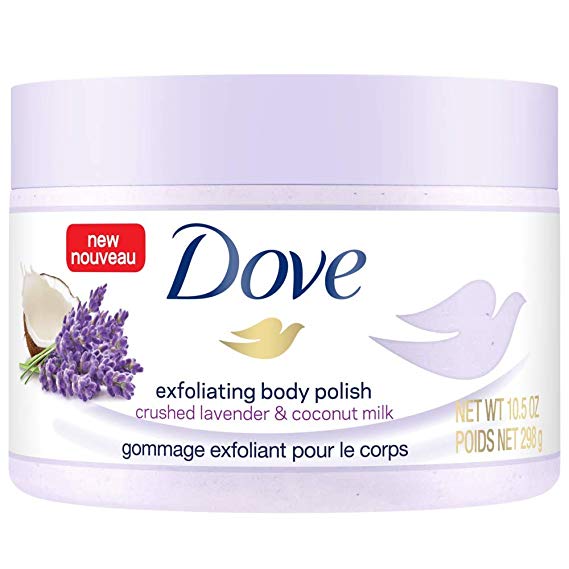 Dove Crushed Lavender & Coconut Milk Exfoliating Body Polish, 298 Grams