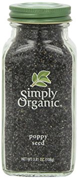 Simply Organic Poppy Seed Whole Certified Organic, 3.81-Ounce Container