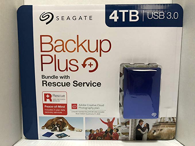 SEAGATE BACKUP PLUS PORTABLE HARD DRIVE USB 3.0 (4TB)