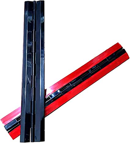 2 Pieces Piano Hinge Acrylic Black Hinge Aquarium Hinge Kitchen Cabinet Plastic Hinge 300mm self-Adhesive Installation