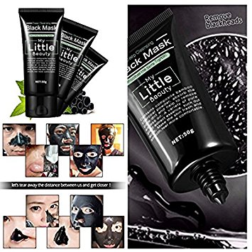 MY LITTLE BEAUTY PACK OF 2 Black Mask Deep Cleansing Blackhead Remover Purifying Peel Off The Black Head Acne Treatment Black Mud Face Mask Tearing Style