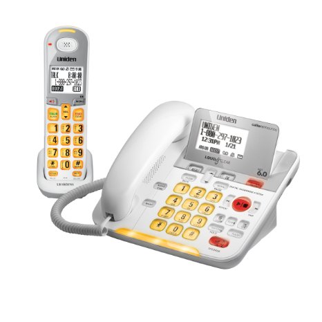 D3098 DECT 6.0 Expandable Corded/Cordless Phone withCaller ID and Answering System, White, 1 Handset and 1 Base