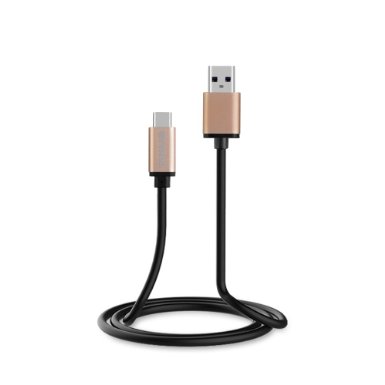 TANAAB USB Type C Cable USB30 33Ft1m USB-C to USB-A Aluminium Alloy Case Male cable-Gold