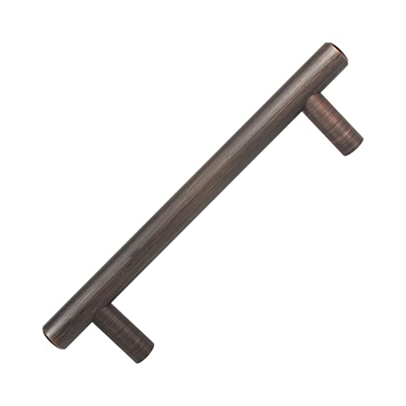 Rok Hardware 25 Pack 4-1/4" (108mm) Center Oil-Rubbed Bronze Contemporary Euro Style Solid Metal Kitchen Cabinet Drawer Door Handle Pull 5-13/16" (148mm) Length ROKH1012ORB (Oil-Rubbed Bronze)