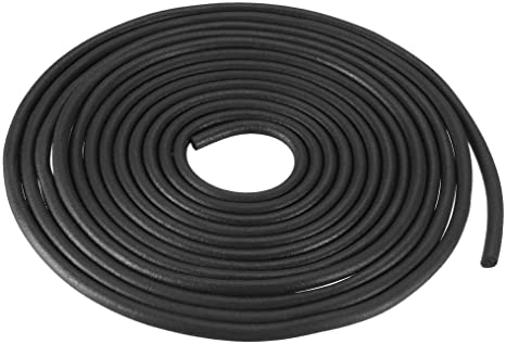 uxcell Foam Rubber Seal Weather Strip 4mm Diameter 3 Meters Long Black