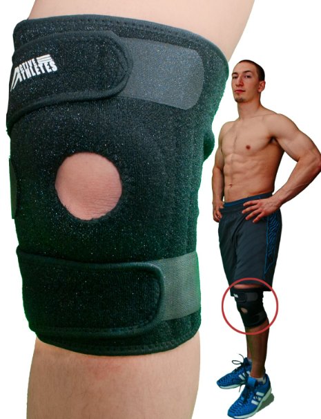 Active Knee Brace 50 Off the New And Improved Best Open Patella Support for Arthritic ACL and Meniscus Tear 60-Day Guarantee and FREE e-Book - One Size