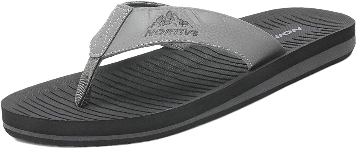 NORTIV 8 Men's Thong Flip Flops Sandals Comfortable Light Weight Beach Sandal