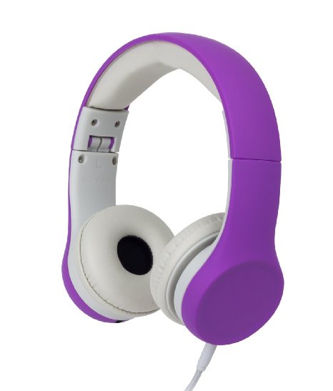 Snug Play  Kids Headphones Volume Limiting and Audio Sharing Port (Purple)