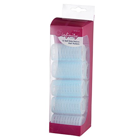 Self Grip Velcro Rollers Set Includes 24 Medium Blue Rollers for Beautiful Curls and Waves in Your Hair or Wig