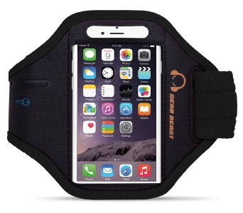 Gear Beast Sport Gym Running Armband with Key Holder and Free Strap Extender for iPhone 6s Plus, 6 Plus, Note 5, S7 Edge, S6 Edge Plus, Motorola Moto X Pure, Droid Maxx 2, Droid Turbo 2, HTC One M9
