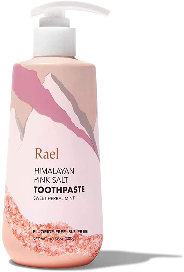 RealRael Himalayan Pink Salt Toothpaste - Natural, Vegan, Paraben-Free, Anti-Cavity, Convenient Pump Packaging, Fresh Breath, Oral Care, Sweet Herbal Mint (10.58oz / 300g) by Rael