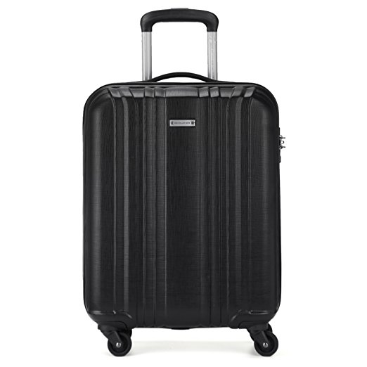 DAVIDJONES Carryon TSA Luggage with 4 Spinner Wheel for Woman 20 Inch Travel Suitcase