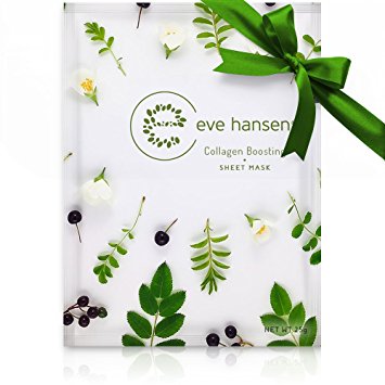 Collagen Facial Mask by Eve Hansen (5X Sheet Masks). Collagen Building Moisturizing Face Mask Sheets That Will Nourish Skin And Help Reduce Appearance Of Fine Lines, Wrinkles, And Sagging.