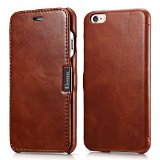 iPhone 6  6s Case Benuo Vintage Series Genuine Leather Folio Flip Corrected Grain Leather Case Ultra Slim with Magnetic Closure for iPhone 6  iPhone 6s 47 inch Retro Brown