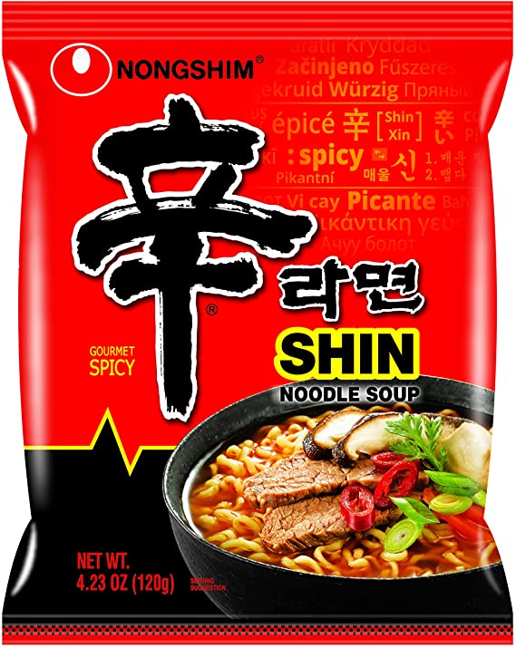 Nongshim Shin Ramyun Noodle Soup, Gourmet Spicy, 4.2 Ounce (Pack of 20)