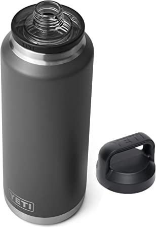 YETI Rambler 46 oz Bottle, Vacuum Insulated, Stainless Steel with Chug Cap, Charcoal