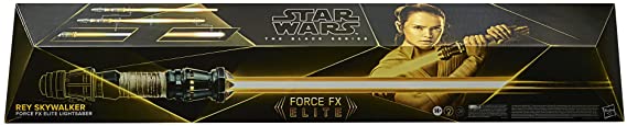 Star Wars The Black Series Rey Skywalker Force FX Elite Lightsaber with Advanced LEDs and Sound Effects, Adult Collectible Roleplay Item,F2014