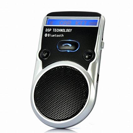 Bluetooth Handsfree Car Kit BizoeRade Solar Powered Charging Sun Visor Reversible Display Voice Dial Speakerphone
