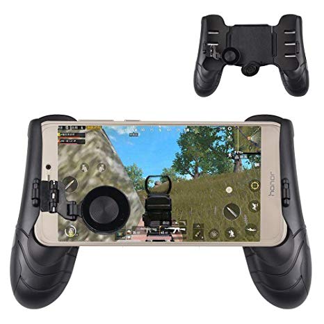OMUKY Mobile Game Controller Mobile Game Joystick with Adjustable Flexible Walking and Shooting Tool For IPhone and Android To Play PUBG,Fortnite,Knives Out,Rules of Survival (Black)