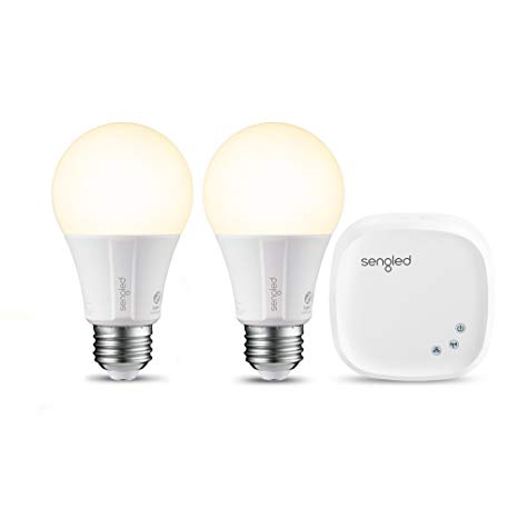 Sengled Element Smart Light Bulb Starter Kit, Connects up to 64 Bulbs, Compatible with Amazon Alexa and Google Assistant, 3 Year Warranty
