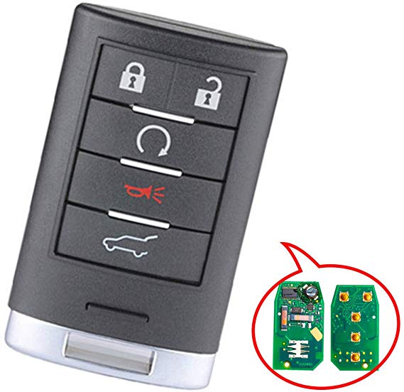 Beefunny 315MHz FCC ID: NBG009768T Replacement Smart Remote Key 4 1 5 Button Remote Key Fob for Cadillac SRX (1)