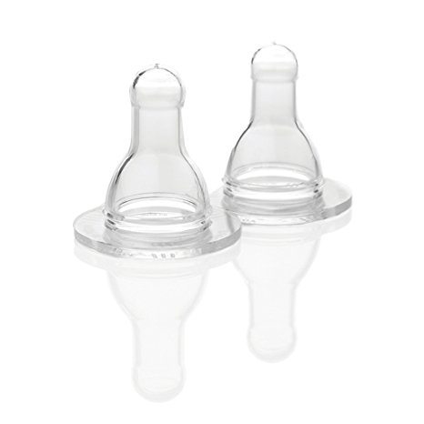 Lifefactory BPA-Free Stage 2 (3-6 Months) Silicone Nipples 2-Pack