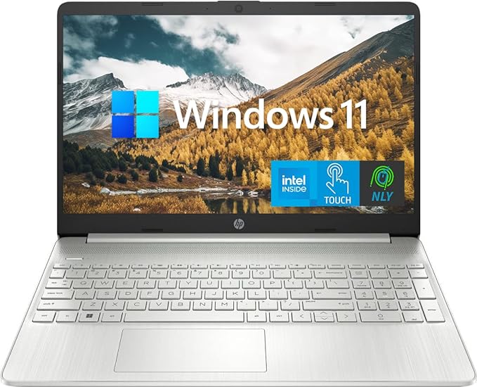 HP Touchscreen 15.6'' Laptop, Micro-Edge Display, Thin & Portable, Intel Core i3-1115G4, 20GB RAM, 1TB SSD, Webcam, HDMI, Wi-Fi, USB Type-C, SD Card Reader, NLY MP, Windows 11, Silver