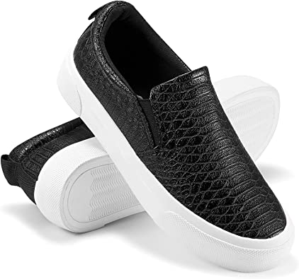 JENN ARDOR Women's Slip On Sneakers Fashion Flats Shoes Comfortable Casual Shoes for Walking