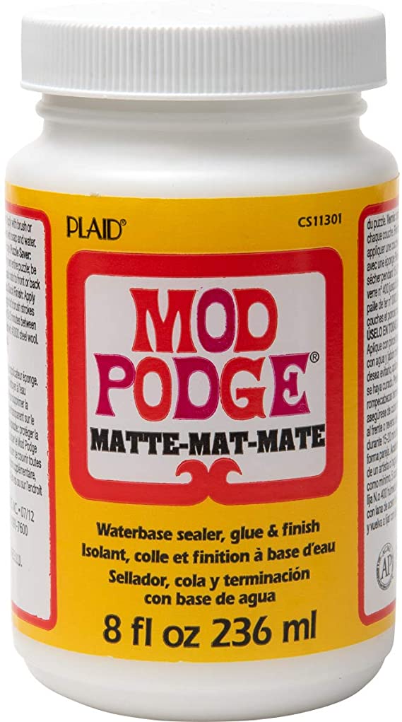 Mod Podge 8 oz Matte Waterbase Sealer, Glue and Finish, Clear