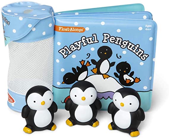 Melissa & Doug Children’s Book - Float-Alongs: Playful Penguins (Bath Book   3 Floating Penguin Toys, Great Gift for Girls & Boys - Best for Babies & Toddlers, 4, 6, 9 Month Olds, 1 and 2 Year Olds)