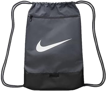 NIKE DM3978-026 NK BRSLA DRWSTRNG - 9,5 (18L) Gym Bag Unisex Adult FLINT GREY/BLACK/WHITE Size MISC