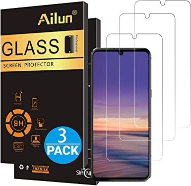 Ailun Screen Protector for LG G9&V60 ThinQ 3Pack 9H Hardness Tempered Glass Screen Protector for LG G9&V60 ThinQ Anti-Scratch Case Friendly Bubble Free