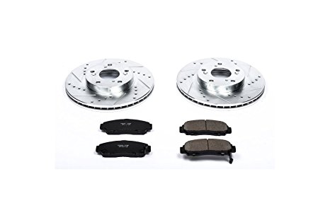 Power Stop K2558 Front Z23 Evolution Brake Kit with Drilled/Slotted Rotors and Ceramic Brake Pads