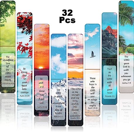 32 Pieces Magnetic Bookmarks Inspirational Magnetic Page Markers Nature Scenery Magnet Page Clips Bookmarks for Students Teachers School Home Office Supplies