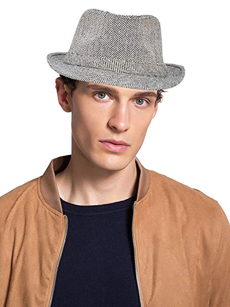 Lullaby Womens Mens Short Brim Manhattan Gangster Costume Trilby Fedora Hat