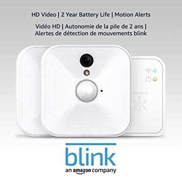 Blink Indoor Home Security Camera System with Motion Detection, HD Video, 2-Year Battery Life and Cloud Storage Included - 2 Camera Kit