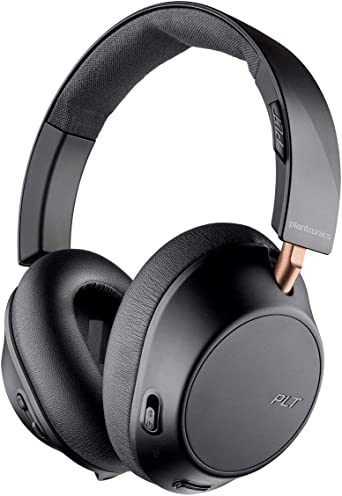 Plantronics BackBeat GO 810 Wireless Headphones, Active Noise Canceling Over Ear Headphones, Graphite Black (Renewed)