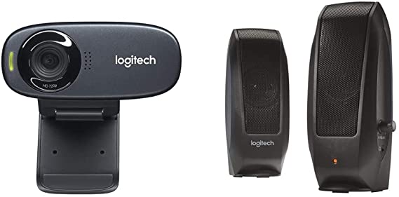 Logitech HD Webcam C310, Standard Packaging - Black & S120 2.0 Stereo Speakers