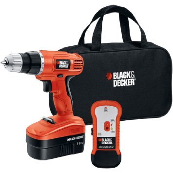 Black & Decker GCO18SFB 18-Volt NiCad 3/8-Inch Cordless Drill/Driver with Storage Bag and Stud Sensor