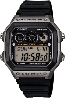 Casio Youth Digital Black Dial Men's Watch-AE-1300WH-8AVDF (D109)