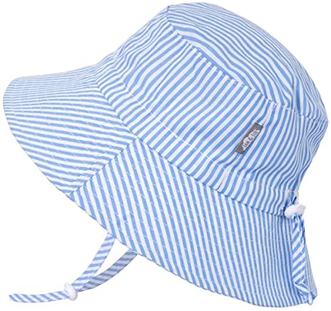 JAN & JUL Kids' GRO-with-Me Bucket Sun-Hat with UV Protection, Adjustable Stay-on Straps